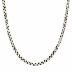 Brand new 🔥 Unbranded Men's Stainless Steel Oxidized Bold Box Chain Necklace 🔔