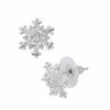 Top 10 ❤️ Unbranded Silver Tone Simulated Crystal Nickel Free Snowflake Earrings 🛒