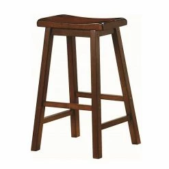 Best deal 👍 Unbranded Scooped Seat Bar Stool 2-piece Set Chestnut 💯