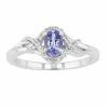 Cheapest 👍 Unbranded Sterling Silver Genuine Tanzanite & White Topaz Ring 🔔