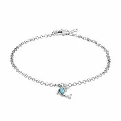 Best Pirce 👏 Unbranded Sterling Silver Larimar Dolphin Anklet 🤩