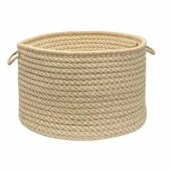 Hot Sale 🧨 Unbranded Colonial Mills Natural Wool Check 14" X 10" Utility Basket Tea ⌛