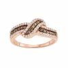 Best deal 🥰 Unbranded 14k Rose Gold Over Silver 1/2 Carat T.W. Brown & White Diamond Ring 🔔