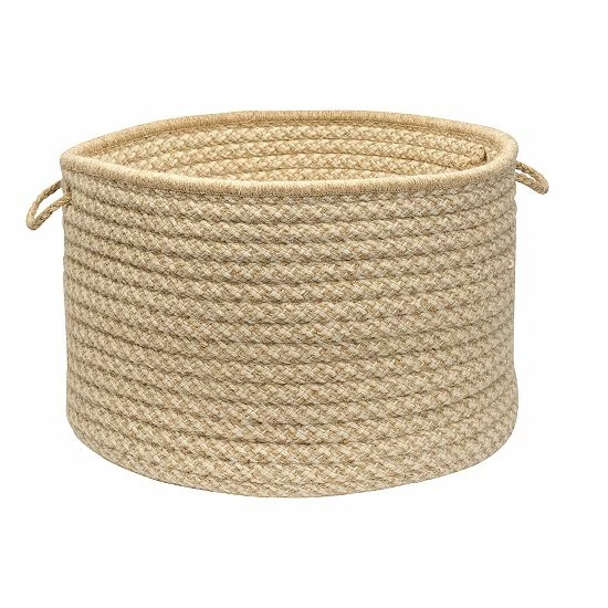 Buy ⭐ Unbranded Colonial Mills Natural Wool Check 18" X 12" Utility Basket Tea 🎉