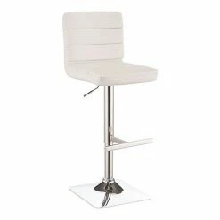 Promo 🧨 Unbranded Adjustable Upholstered Bar Stool 2-Piece Set Gray 🔥