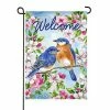 Promo 👍 Unbranded Bluebirds & Blossoms Garden Flag 🥰