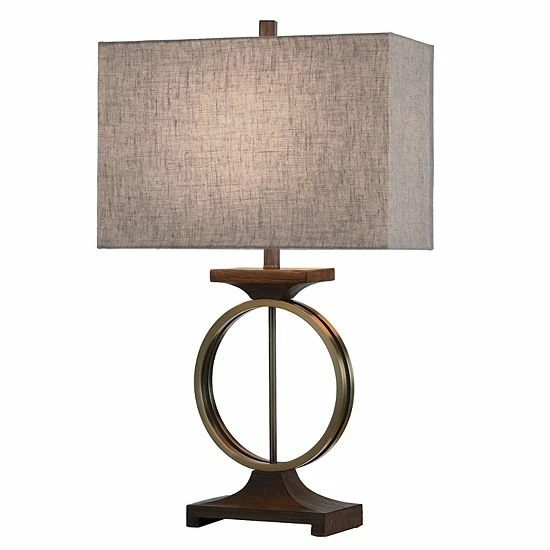 Cheap ๐ Unbranded Brass Ring Table Lamp With Moulded Wood-Like Accents ๐ - Image 3