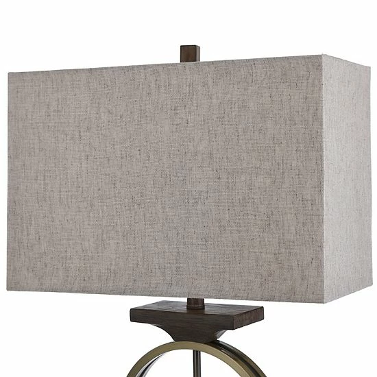 Cheap ๐ Unbranded Brass Ring Table Lamp With Moulded Wood-Like Accents ๐ - Image 4