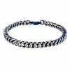Discount ⌛ Unbranded Men's Two Tone Stainless Steel Franco Chain Bracelet 🔔