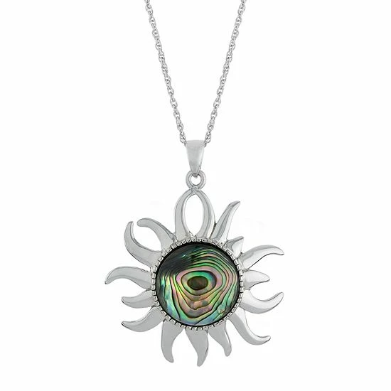 Wholesale ๐ Unbranded Sterling Silver Abalone Sun Pendant โ๏ธ