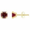 Deals 🛒 Unbranded 10k Gold Cushion Garnet Stud Earrings Yellow 🧨
