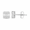 Cheapest 🤩 Unbranded 10k White Gold 1/3 Carat T.W. Diamond Baguette Stud Earrings 👍