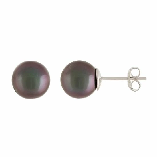 New ๐งจ Unbranded 14k White Gold Tahitian Cultured Pearl Stud Earrings ๐