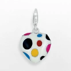 Best Sale 🥰 Unbranded Sterling Silver Dot Heart Charm 💯