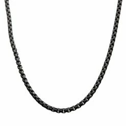 Brand new ⌛ Unbranded Men's Jet Tone Bold Round Box Chain Necklace 😉
