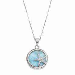 Top 10 🛒 Unbranded Sterling Silver Larimar Starfish Disc Pendant ❤️