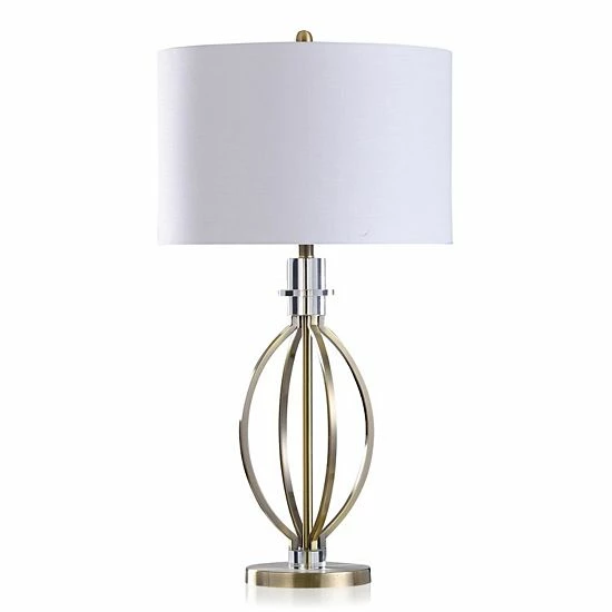 Brand new ๐ Unbranded Brass Double Ring Table Lamp With Acrylic Accents ๐