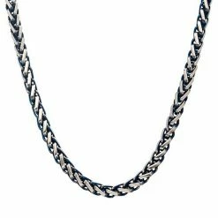Best Pirce 🌟 Unbranded Men's Blue Plated Stainless Steel Rounded Franco Chain Necklace 😍