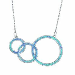 Top 10 🥰 Unbranded Sterling Silver Lab-Created Blue Opal Generations Necklace 🛒