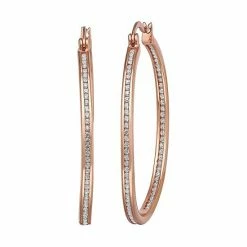 Flash Sale 😉 Unbranded Gold Over Sterling Silver Cubic Zirconia Hoop Earrings 💯