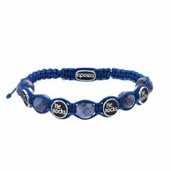 Buy ⌛ Unbranded Men's Blue Sodalite & Cord "He Rocks" Shamballa Bracelet 😀