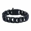 Cheapest ❤️ Unbranded Men's Black Stainless Steel Curb Chain Bracelet 🥰