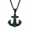 Outlet 🧨 Unbranded Men's Two Tone Stainless Steel Anchor Pendant 🛒