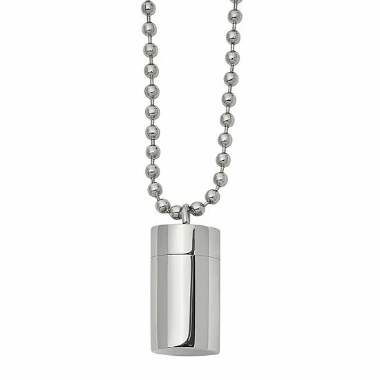 Deals ๐ Unbranded Men's Stainless Steel Capsule Pendant Necklace ๐