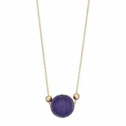 Cheap 🔔 Unbranded 14k Gold Amethyst Bead Necklace 🎉