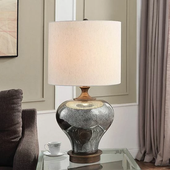 Hot Sale ✨ Unbranded Mercury Glass Body Table Lamp With Brushed Copper Like Base 😉 - Image 2