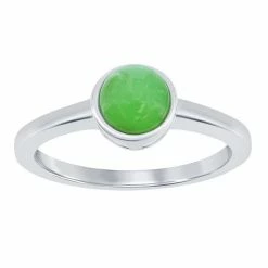 Wholesale 👏 Unbranded Sterling Silver Genuine Jade Solitaire Ring ❤️