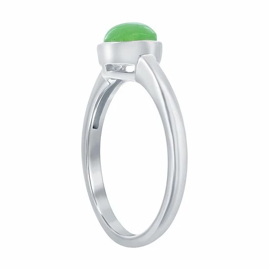 Wholesale ๐ Unbranded Sterling Silver Genuine Jade Solitaire Ring โค๏ธ - Image 2