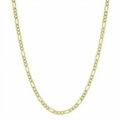 Cheap 🎁 Unbranded 14k Gold Over Sterling Silver 4.5mm Figaro Chain Necklace 😍