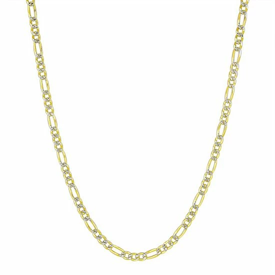 Cheap ๐ Unbranded 14k Gold Over Sterling Silver 4.5mm Figaro Chain Necklace ๐