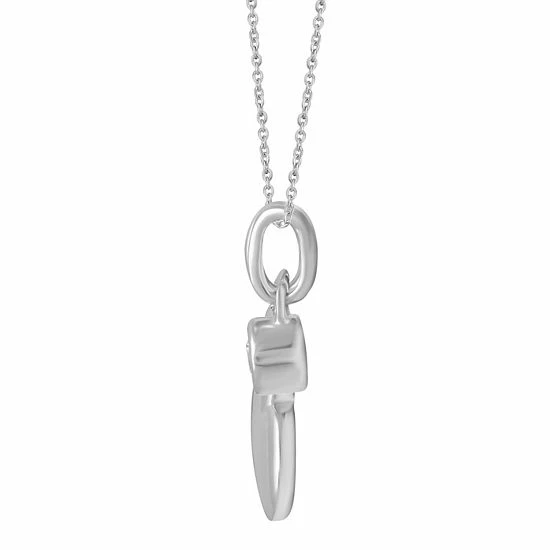 Deals ๐ Unbranded Sterling Silver 1/5 Carat T.W. Diamond Polished Heart Pendant Necklace ๐ - Image 2