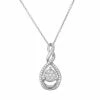 Best Sale 🧨 Unbranded Sterling Silver 1/10 Carat T.W. Diamond Teardrop Pendant Necklace 🤩