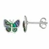 Best Pirce 😉 Unbranded Sterling Silver Abalone Butterfly Stud Earrings 🔥