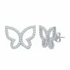 Discount 🌟 Unbranded Sterling Silver Cubic Zirconia Butterfly Stud Earrings 🎁