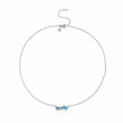 Best Sale 😀 Unbranded Power Of Color Blue Quartz & Cubic Zirconia Cluster Necklace 👍