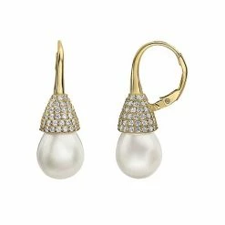 Best deal ⌛ Unbranded 14k Gold Over Sterling Silver Freshwater Cultured Pearl Drop Earrings 🌟