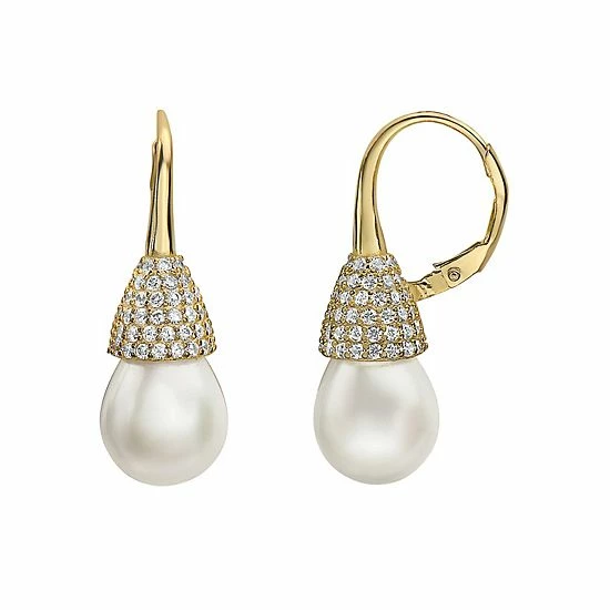 Best deal ⌛ Unbranded 14k Gold Over Sterling Silver Freshwater Cultured Pearl Drop Earrings 🌟