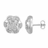 Cheapest ⌛ Unbranded Sterling Silver 1/3 Carat T.W. Diamond Floral Cluster Stud Earrings 🥰