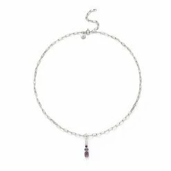 Promo 🥰 Unbranded Power Of Color Silver Plated Amethyst & Purple Cubic Zirconia Necklace 🎁