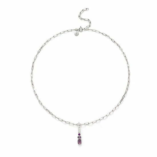 Promo ๐ฅฐ Unbranded Power Of Color Silver Plated Amethyst & Purple Cubic Zirconia Necklace ๐