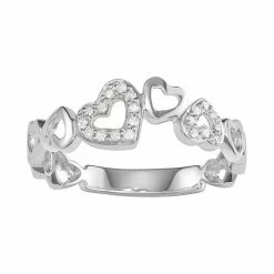 Best deal 🎉 Unbranded Sterling Silver Diamond Accent Heart Ring 💯
