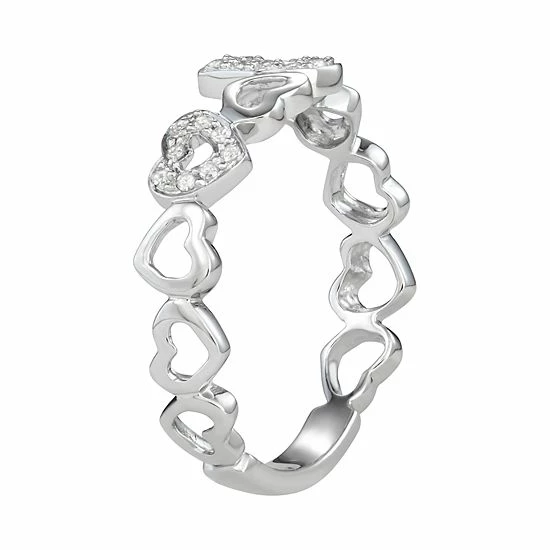 Best deal ๐ Unbranded Sterling Silver Diamond Accent Heart Ring ๐ฏ - Image 2