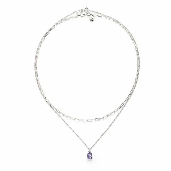 Top 10 ๐ฅฐ Unbranded Sterling Silver Plated Purple Cubic Zirconia Necklace ๐