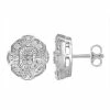 Deals 👏 Unbranded Sterling Silver 3/8 Carat T.W. Diamond Cluster Stud Earrings 🔔