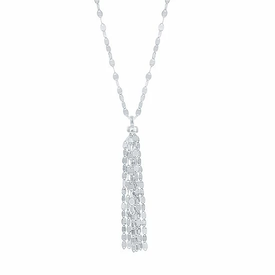Best deal ⌛ Unbranded Sterling Silver Mirror Tassel Necklace 🛒 - Image 4
