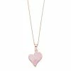 Discount 😍 Unbranded 14k Rose Gold Over Silver Lab-Created Pink Opal Heart Pendant 😉